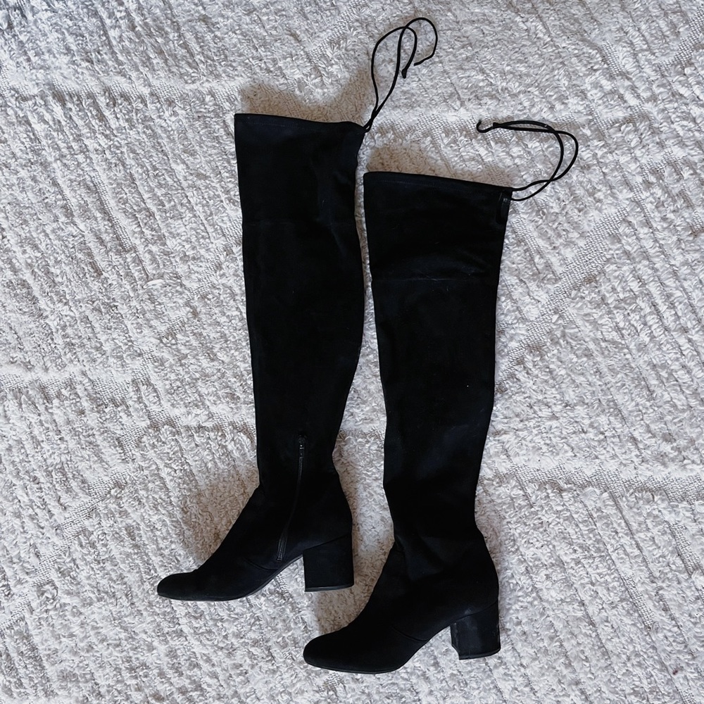 Thigh High Faux Suede Boots
